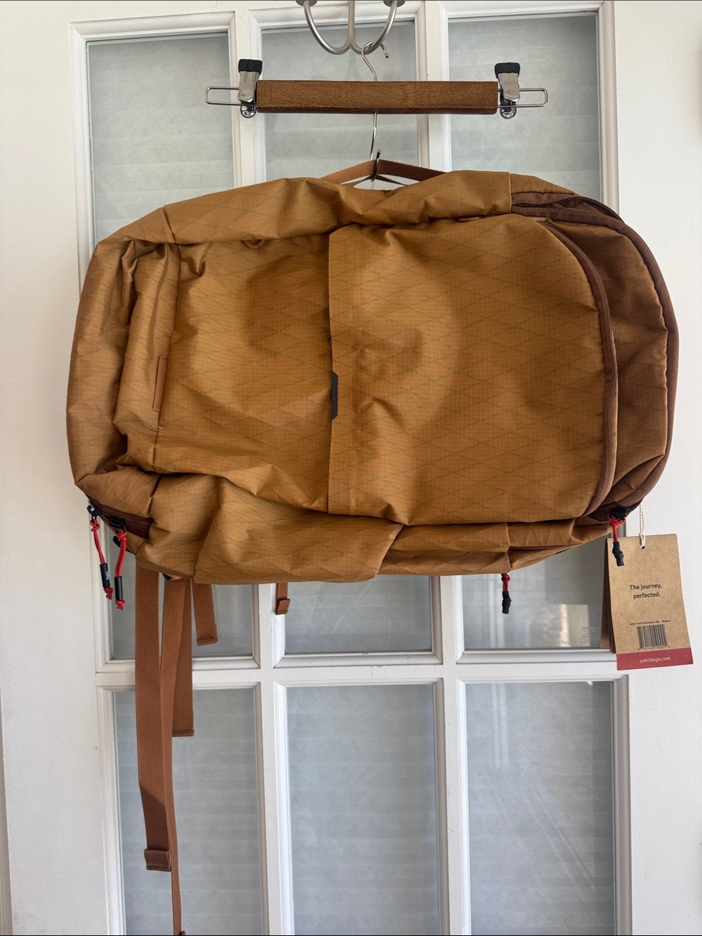 Pakt. Aero Travel Backpack 35L New with Tags Unisex Brown Mohave - Picture 3 of 8